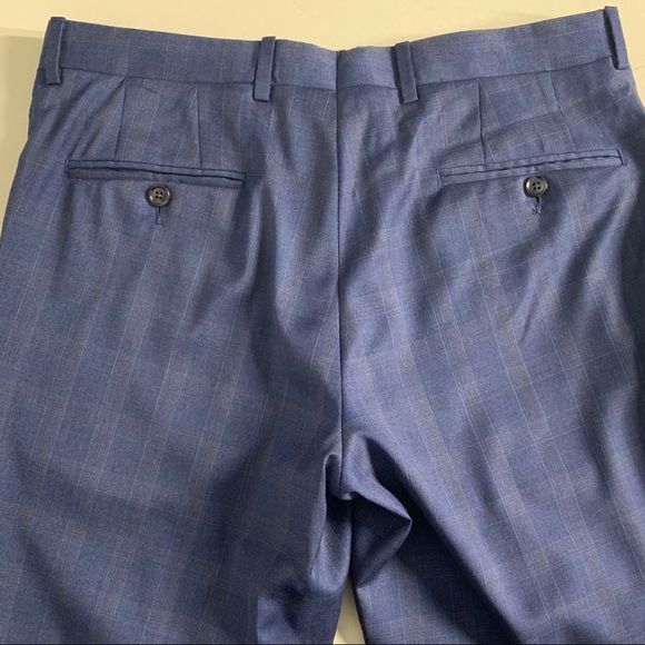 TED BAKER LONDON Jay 100% Wool Plaid  Men's Trousers - Picture 12 of 14